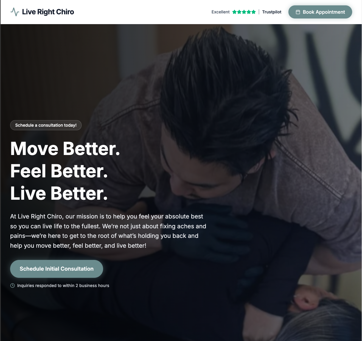 Live Right Chiro Website